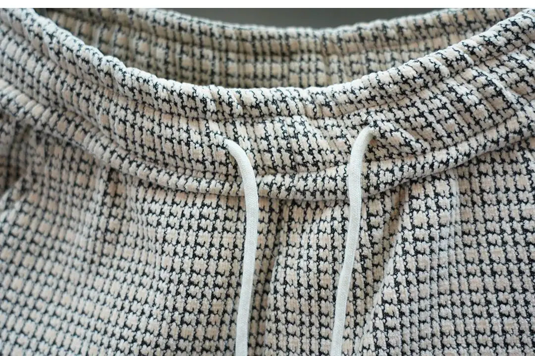 Fleece-lined Warm Plaid Pants Outdoor Casual Harem Pants Jogger Trousers Luxury Brand Men Clothing
