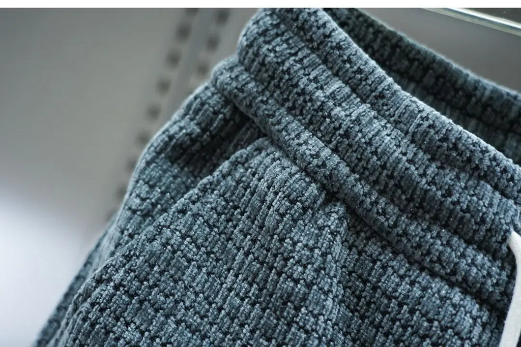 Fleece-lined Warm Plaid Pants Outdoor Casual Harem Pants Jogger Trousers Luxury Brand Men Clothing