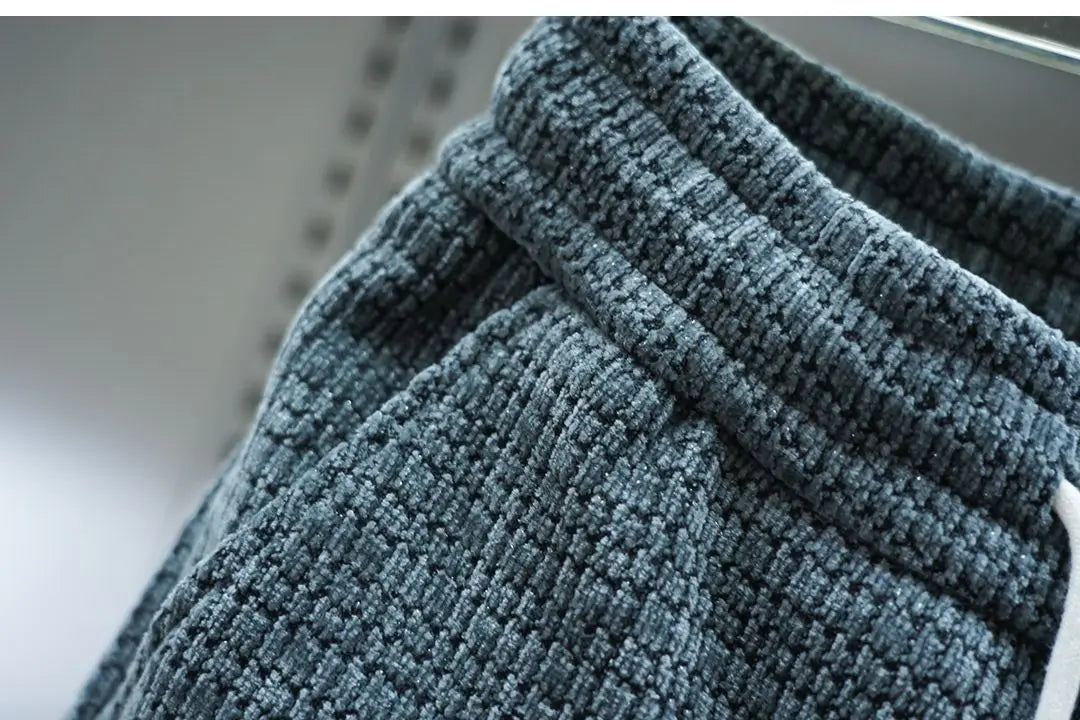 Fleece-lined Warm Plaid Pants Outdoor Casual Harem Pants Jogger Trousers Luxury Brand Men Clothing