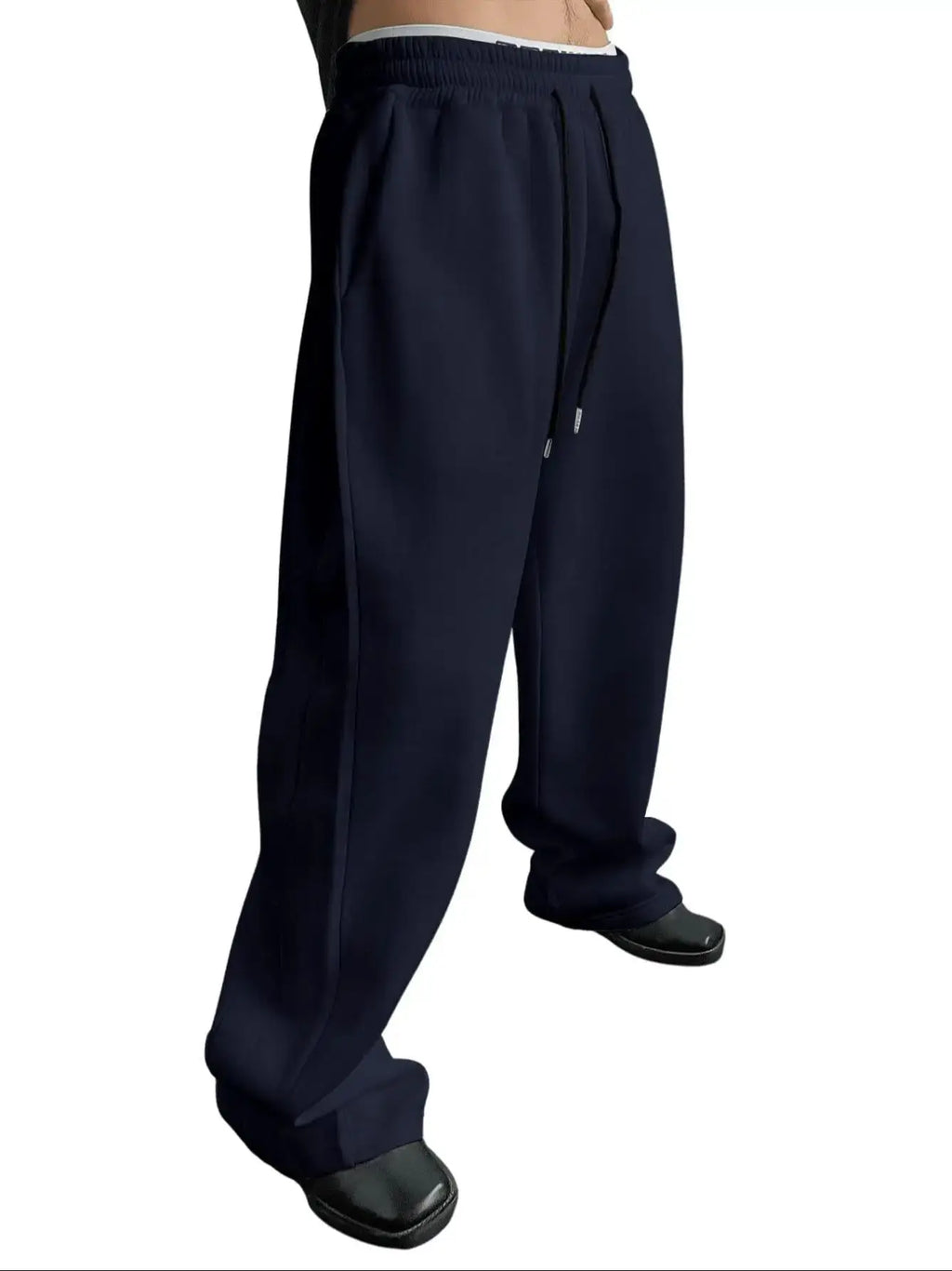 2026 Men's Wide Leg Sweatpants, European and American Men's and Women's Sweatpants, Waist Drawstring Straight Leg Loose Casual S