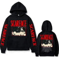 90s Retro Movie "Scarface" Tony Montana Hoodie Men's Casual Vintage Pullover Hip-Hop Style Unisex Sportswear Sweatshirt