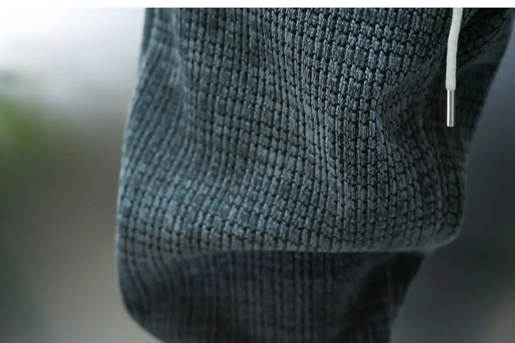 Fleece-lined Warm Plaid Pants Outdoor Casual Harem Pants Jogger Trousers Luxury Brand Men Clothing
