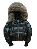 Spicy Girl Winter Jacket Women Winter New European American Solid Color Detachable Fur Collar Waist Cinched Slim Padded Coat