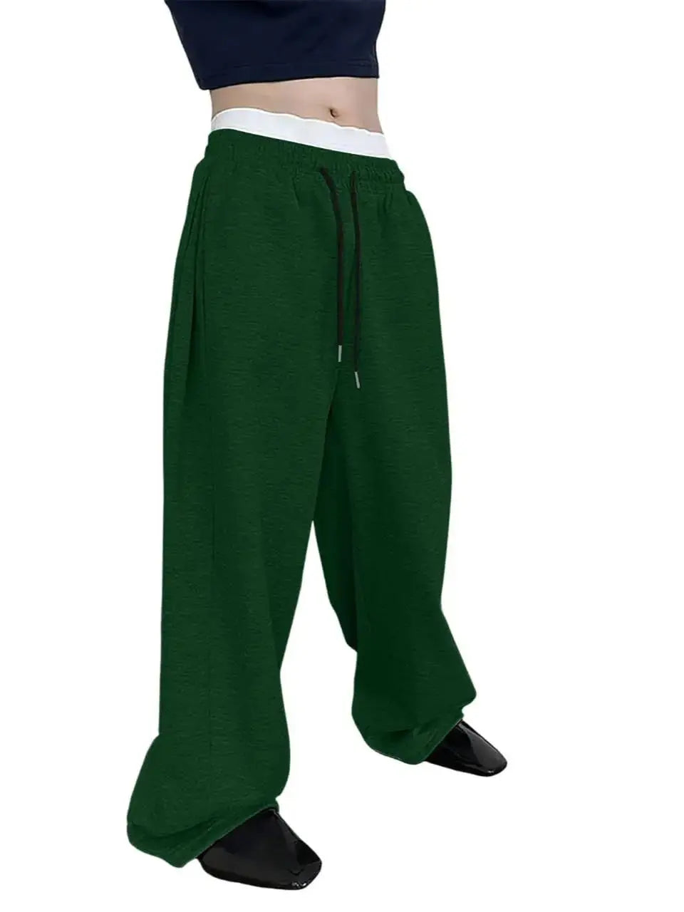 2026 Men's Wide Leg Sweatpants, European and American Men's and Women's Sweatpants, Waist Drawstring Straight Leg Loose Casual S