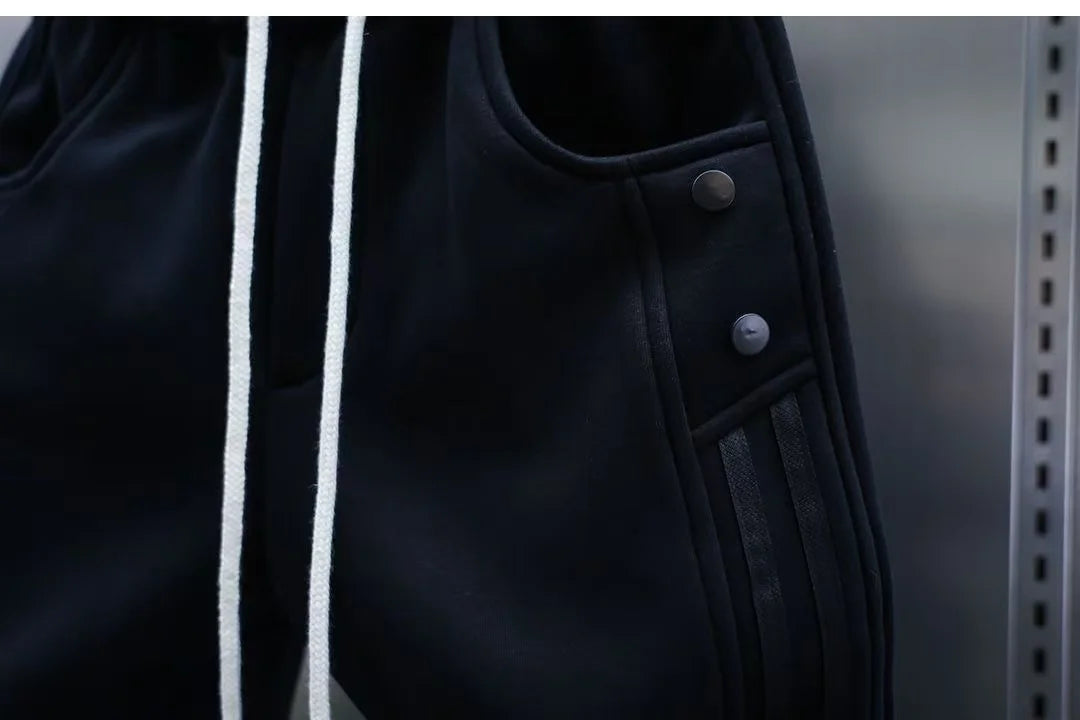 Men's Solid Color Embroidery Sports Sweatpants Trend New 2025 Spring Bunched Foot Pants Elastic Everything Small Foot Pants