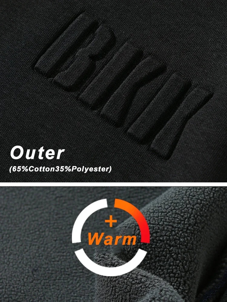 Winter Thick Warm Fleece Sweatpants Men Wide Leg Baggy Track Pants Casual Cotton Joggers Straight Thermal Trousers Big Size 8XL