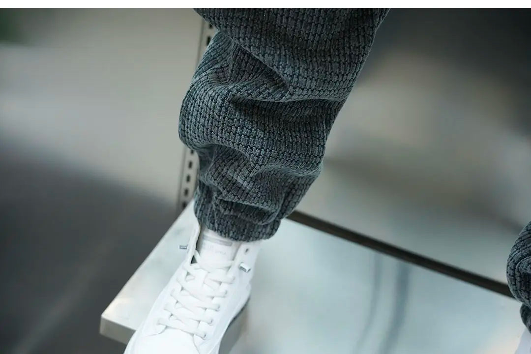 Fleece-lined Warm Plaid Pants Outdoor Casual Harem Pants Jogger Trousers Luxury Brand Men Clothing