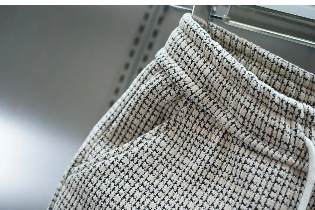 Fleece-lined Warm Plaid Pants Outdoor Casual Harem Pants Jogger Trousers Luxury Brand Men Clothing